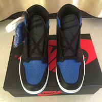 Sneakers, Royal Blue Black Colorway, Lace Up Design, Casual Gift for Sneaker Fans