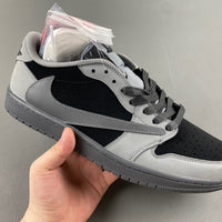 Low Top Sneakers, Black Gray Colorway, Reverse Hook Design, Lace Up Design, Casual Gift for Sneaker Fans