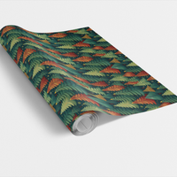 Comfy Forest Winter Gift Wrap, Rustic Woodland Christmas Wrapping Paper, Pine Tree Holiday Gift Wrap Roll, Nature Evergreen Wrapping Paper
