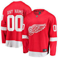 Detroit Red Wings Red Home Breakaway Custom Jersey