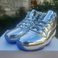 High Top Sneakers, Silver Colorway, Lace Up Design, Casual Gift for Sneaker Fans