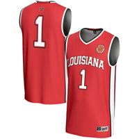 #1 Louisiana Ragin' Cajuns Lightweight Basketball Jersey - Cardinal