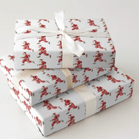 Jogging Claus Gift Wrap, Running Santa Christmas Wrapping Paper, Watercolor Runner Wrapping Paper, Humorous Holiday Fitness Wrapping Paper