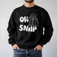 Humorous Broken Gingerbread Man Crewneck, Oh Snap Gingerbread Sweatshirt, Adorable Christmas Gingerbread Pullover, Holiday Cookie Sweater
