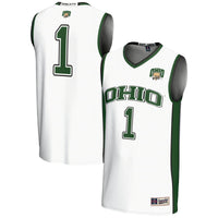 #1 Ohio Bobcats Lightweight Basketball Jersey - White