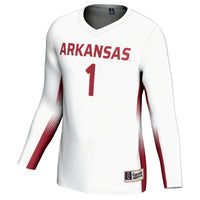 #1 Arkansas Razorbacks Lightweight Volleyball Jersey - White
