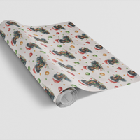 Santa Dog Gift Wrap, Dachshund Christmas Wrapping Paper, Watercolor Wiener Dog Paper, Holiday Dog Wrapping Paper, Xmas Gift Wrap Roll
