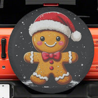 Christmas Santa Hat Tire Cover, Gingerbread Man Spare Tire Cover, Waterproof UV Car Tire Cover, Festive Holiday Jeep SUV Accessory