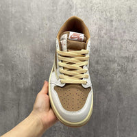 Low Top Sneakers, Light Brown Pink Colorway, Reverse Hook Design, Lace Up Design, Casual Gift for Sneaker Fans