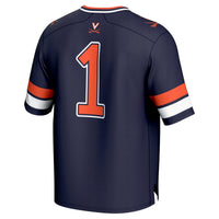 #1 Virginia Cavaliers Lightweight Collegiate Football Fashion Jersey - Navy