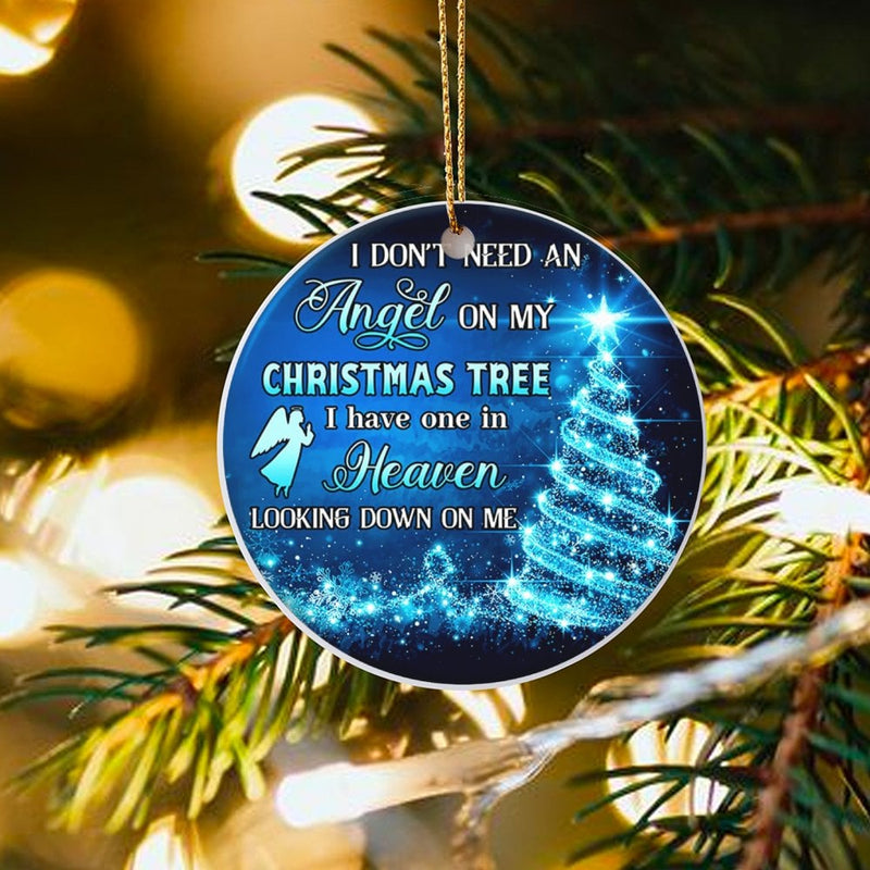 Remembrance Christmas Ornament, Angel in Heaven Memorial Ornament, Bereavement Tree Ornament, Ceramic Sympathy Keepsake, Loss of Loved One