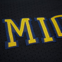 Black Michigan Wolverines On The Clock Full-Button Fashion Jersey