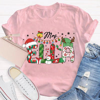 Personalized Snowman Holiday Shirt, Custom Snowman Christmas T-Shirt, Santa Hat Snowman Tee, Adorable Xmas Graphic T-Shirt, Winter Holiday Present