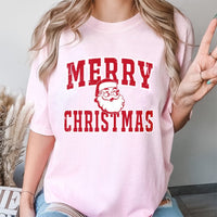 Retro Distressed Santa Shirt, Merry Christmas Santa T-Shirt, Vintage Holiday Graphic Tee, Christmas Family Shirt, Xmas Party Graphic T-Shirt