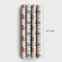 West Highland Terrier Gift Wrap, Westie Dog Wrapping Paper, Watercolor Dog Wrapping Paper, Winter Scarf Puppy Gift Wrap, Christmas Dog Paper