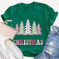Pink Bow Aesthetic Holiday Graphic Tee, Coquette Christmas Tree T-Shirt, Girly Winter Vacation Shirt, Vintage Christmas Present for Her