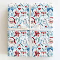 Medical Holiday Gift Wrap, Scientist Santa Wrapping Paper, Lab Coat Santa Christmas Paper, Science Gift Wrap, Doctor Nurse Holiday Gift Wrap