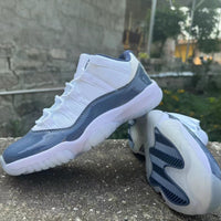 Low Top Shoes, Blue White Colorway, Lace Up Design, Casual Gift for Shoe Lovers