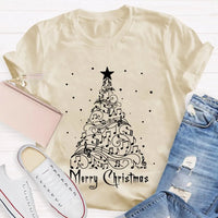 Sheet Music Holiday Tree T-Shirt, Music Teacher Christmas Shirt, Musical Notes Graphic Tee, Choir Director Christmas Present Shirt