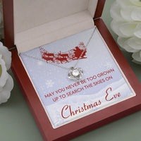 Love Knot Daughter Necklace, Christmas Necklace for Daughter, Holiday Daughter Necklace Present, Christmas Love Knot Jewelry from Dad