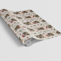 Festive Dog Holiday Gift Wrap, German Shepherd Christmas Wrapping Paper, Adorable Puppy Christmas Wrapping Paper, Dog Lover Present Paper Roll