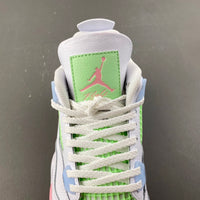 Retro Low Top Sneakers, White Green Pink Colorway, Valentine Design, Lace Up Design, Casual Gift for Sneaker Fans