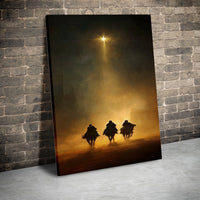 Star of Bethlehem Canvas Wall Art, Three Wise Men Nativity Canvas Print, Christian Christmas Canvas, Religious Nativity Wall Art, Xmas Present