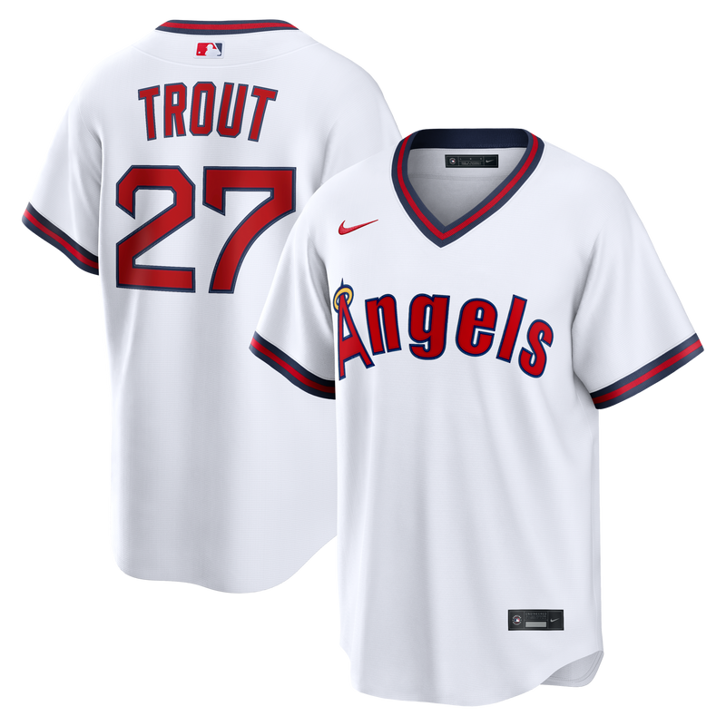 Los Angeles Angels Mike Trout White Alternate Replica Jersey