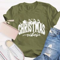 Festive Holiday Graphic Tee, Christmas Vibes Shirt, Retro Christmas Vibes T-Shirt, Winter Holiday Shirt, Unisex Christmas Present