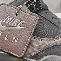 Mid Top Sneakers, Black Gray Colorway, Lace Up Design, Casual Gift for Sneaker Fans