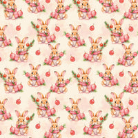 Adorable Christmas Rabbit Wrapping Paper, Winter Bunny Gift Wrap, Festive Holiday Bunny Gift Wrap, Animal Lover Present Wrapping Paper Roll