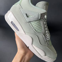 Mid Top Sneakers, Green Colorway, Lace Up Design, Casual Gift for Sneaker Fans