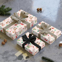 Adorable Cat Christmas Wrapping Paper, Meowy Christmas Wrapping Paper, Santa Hat Cat Gift Wrap, Holiday Present Wrap, Cat Lover Xmas Gift Wrap