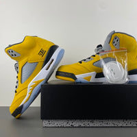 High Top Sneakers, Yellow Colorway, Lace Up Design, Casual Gift for Sneaker Fans