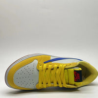 Low Top Sneakers, White Yellow Colorway, Reverse Hook Design, Lace Up Design, Casual Gift for Sneaker Fans