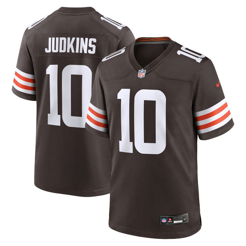 Cleveland Browns Quinshon Judkins Brown 2025 NFL Draft Game Jersey