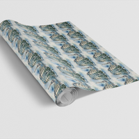 Winter Eiffel Tower Gift Wrap, Snowy Paris Christmas Wrapping Paper, French Holiday Travel Wrapping Paper Roll, France Lover Gift Wrap Paper