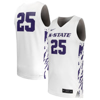#25 Kansas State Wildcats Replica Basketball Jersey - White