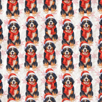 Snowy Santa Dog Gift Wrap, Bernedoodle Christmas Wrapping Paper, Doodle Breed Winter Present Paper, Pet Lover Xmas Wrapping Paper Roll