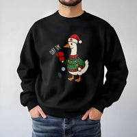 Humorous Cuff Em Goose Sweatshirt, Nurse Christmas Sweatshirt, Holiday Healthcare Worker Crewneck, Adorable Nursing Student Present, Xmas Sweatshirt