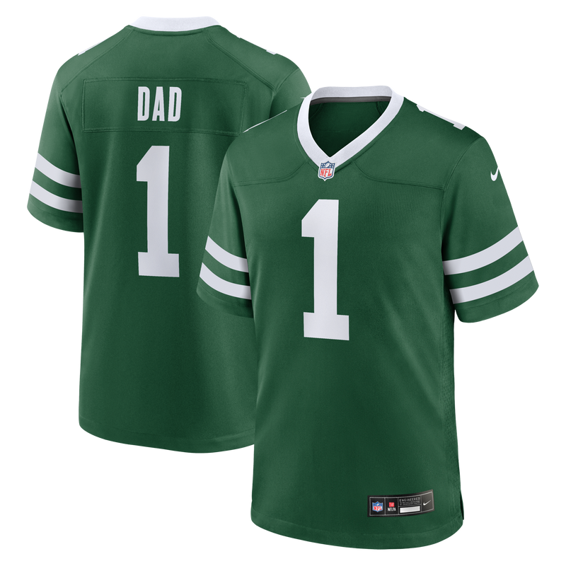 New York Jets Legacy Green #1 Dad Game Jersey