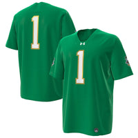 #1 Notre Dame Fighting Irish Irish Wear Green Football Replica Jersey - Kelly Green