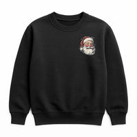 Minimal Chest Santa Crewneck, Vintage Santa Claus Sweatshirt, Retro Santa Claus Holiday Sweater, Comfy Christmas Sweatshirt Present for Women
