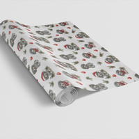 Festive Dog Holiday Gift Wrap Roll, Christmas Poodle Wrapping Paper, Adorable Puppy Christmas Wrapping Paper, Dog Lover Present Wrap Supplies