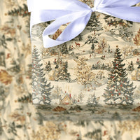 Snowy Christmas Cabin Gift Wrap, Vintage Winter Village Wrapping Paper, Nostalgic Holiday Scene Wrapping Paper, Seasonal Present Gift Wrap
