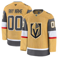 Vegas Golden Knights Gold Home Premium Custom Jersey