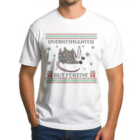 Humorous Christmas Holiday Possum Shirt, Overstimulated but Festive Possum T-Shirt, Retro Possum Graphic Tee, Animal Meme Lover Xmas Present