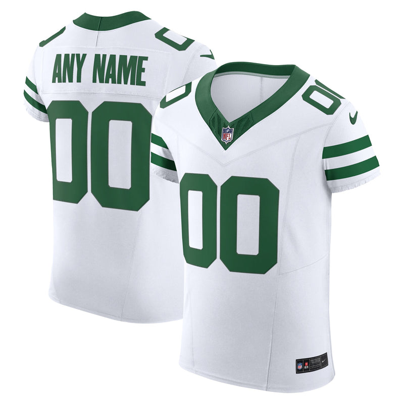 New York Jets White Elite Custom Jersey