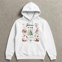 Religious Bible Verse Holiday Sweatshirt, Jesus Is My Christmas Hoodie, Faith Christian Xmas Pullover, Nativity Story Present for Women