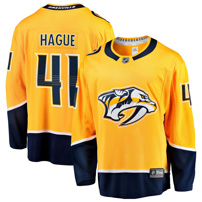 Nashville Predators Nicolas Hague Gold Home Breakaway Jersey